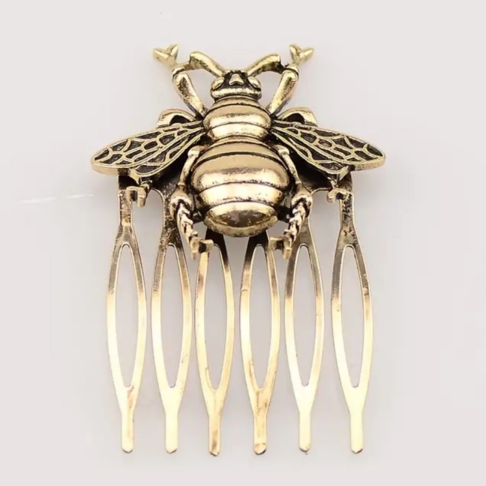 Bee Vintage Style Hair Comb Antique Look Alloy Hair Accessory 5 piece